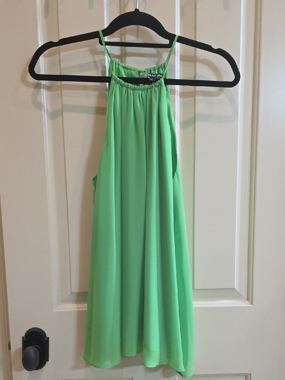 Gianni Bini Lime Green Chiffon Top